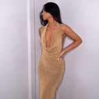 Fashion Backless Sleeveless Slim Style Dress aclosy