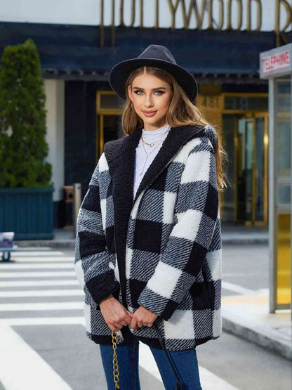 Two-Side Wear Hooded Coat Trendsi