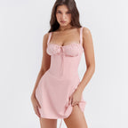 Women's Lace Up Slim Spice Girls Short Dress aclosy