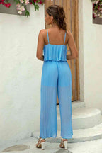 Spaghetti Strap Wide Leg Jumpsuit Trendsi