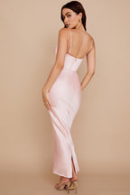 Ivory Corset Maxi Dress aclosy