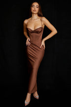 Ivory Corset Maxi Dress aclosy