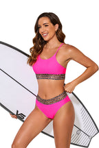 Leopard Contrast Bikini Set Trendsi