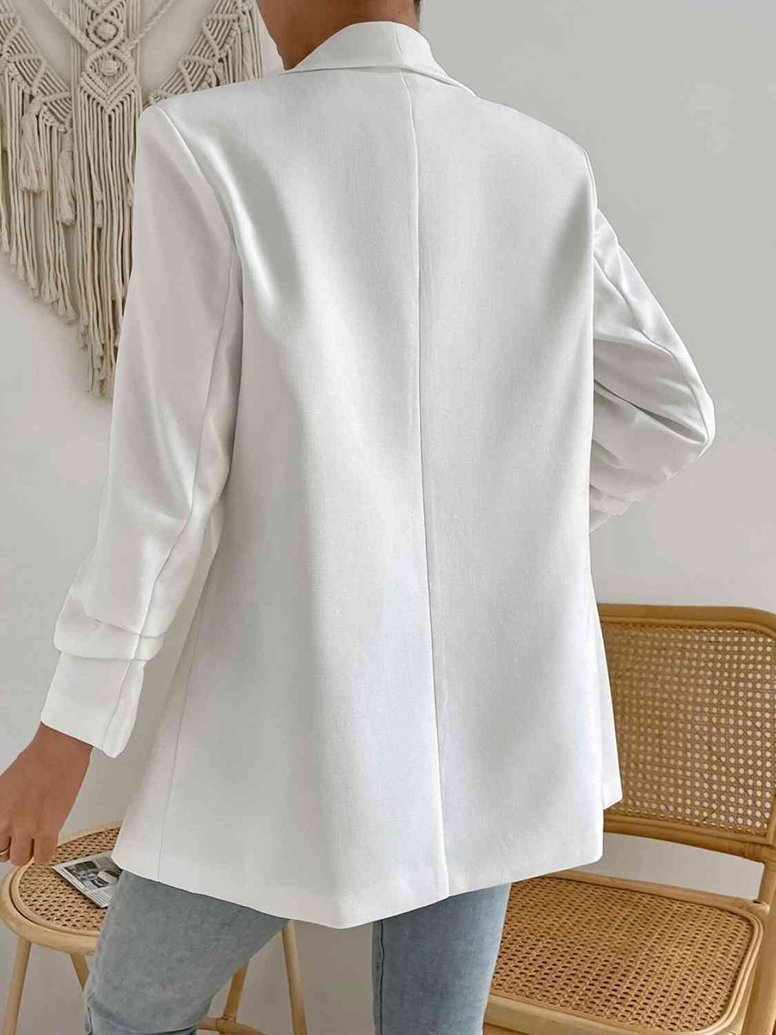 Shawl Collar Long Sleeve Blazer Trendsi