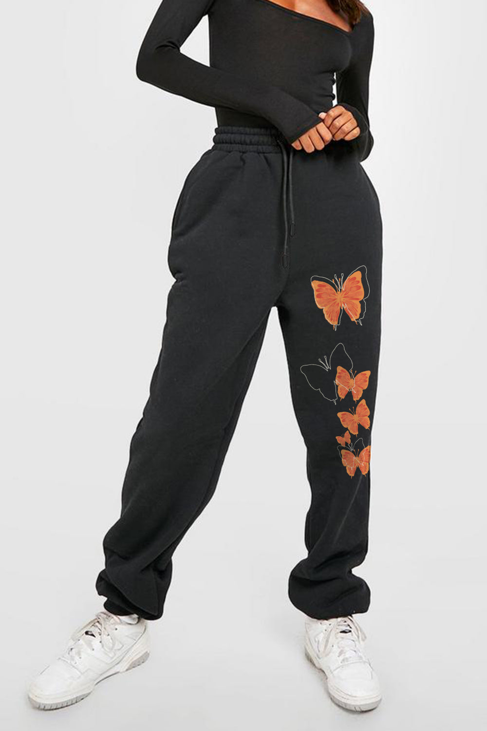 Simply Love Full Size Butterfly Graphic Sweatpants Trendsi