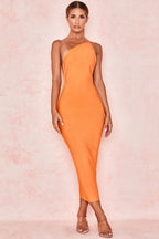 One-shoulder Bandage Dress aclosy