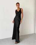 Chic Backless Ice Cream Sof Black Dress aclosy