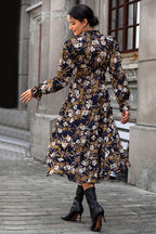 Floral Flounce Sleeve Tiered Dress Trendsi