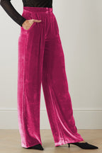 Double Take Loose Fit High Waist Long Pants with Pockets Trendsi
