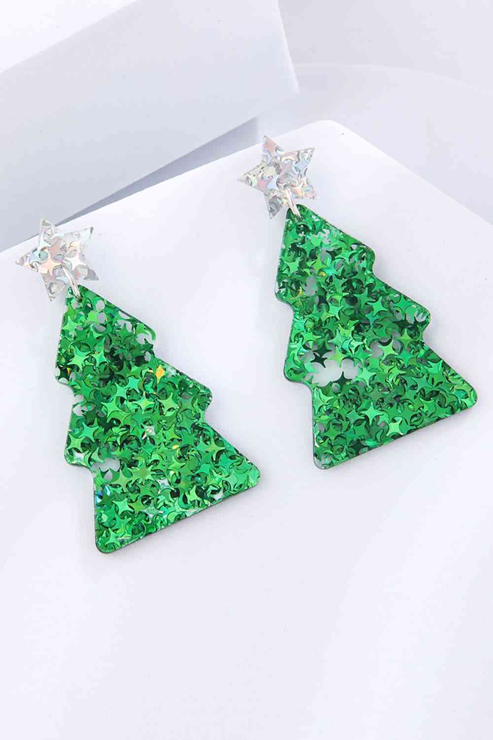 Christmas Tree Acrylic Earrings Trendsi