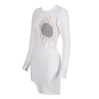 Asur Feather Mini Bandage Dress aclosy