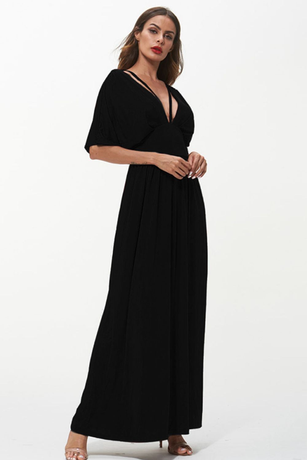 Strappy Neck Maxi Dress Trendsi