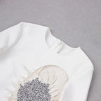 Asur Feather Mini Bandage Dress aclosy