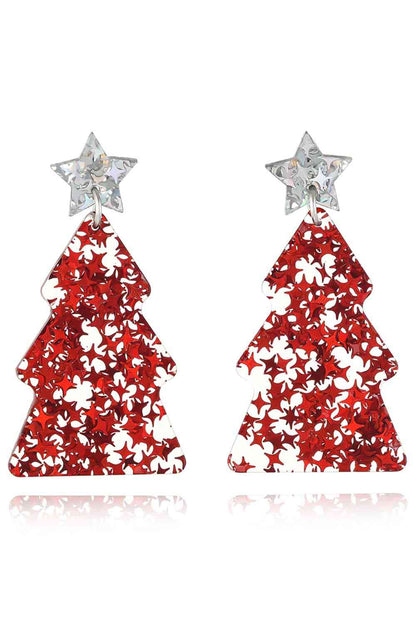 Christmas Tree Acrylic Earrings Trendsi