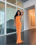Lace Up Temperament Long Skirt With Neck Hanging Dress Aclosy