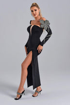 Sheia Off Shoulder Maxi Bandage Dress aclosy
