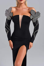 Sheia Off Shoulder Maxi Bandage Dress aclosy