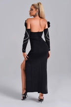 Sheia Off Shoulder Maxi Bandage Dress aclosy
