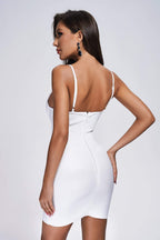 Barabal Diamonate Mini Bandage Dress aclosy