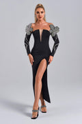 Sheia Off Shoulder Maxi Bandage Dress aclosy