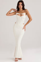 Zenob Ivory Corset Maxi Dress aclosy