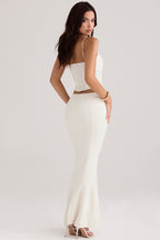 Zenob Ivory Corset Maxi Dress aclosy