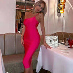 One-shoulder Bandage Dress aclosy