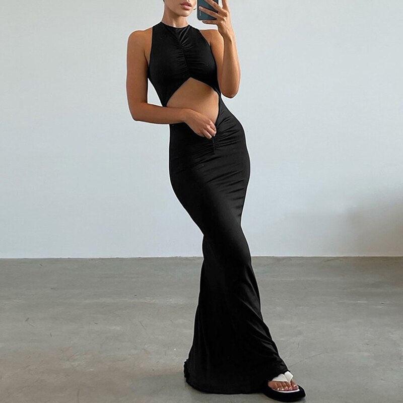 Beach Bodycon Dresses Women  Hollow Out Off Shoulder Backless aclosy