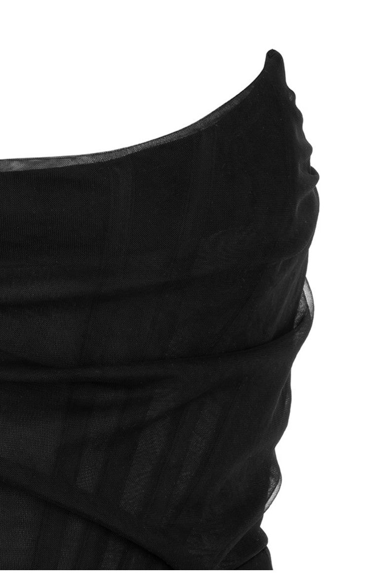 CHIC ELEGANT CORSET MINI DRESS-BLACK ACLOSY