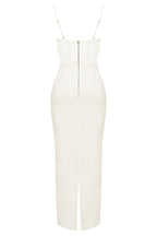 Ivory Corset Maxi Dress-Black aclosy