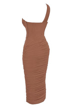 Lemily Cutout One-Shoulder Midi Bandage Dress Trendsi