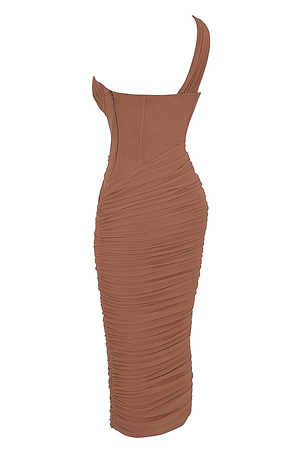 Winy Cutout One-Shoulder Midi Bandage Dress-Lem Trendsi