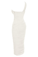 Cutout One-Shoulder Midi Bandage Dress Trendsi