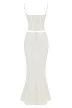 Zenob Ivory Corset Maxi Dress aclosy