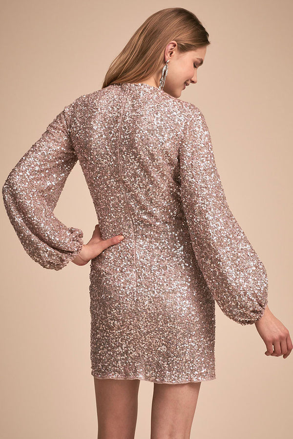 Lantern sleeve dress