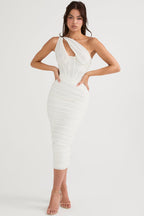 Lemily Cutout One-Shoulder Midi Bandage Dress Trendsi