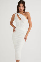 Lemily Cutout One-Shoulder Midi Bandage Dress Trendsi