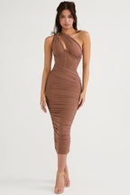 Lemily Cutout One-Shoulder Midi Bandage Dress Trendsi
