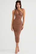Winy Cutout One-Shoulder Midi Bandage Dress-Lem Trendsi
