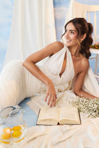 Cutout One-Shoulder Midi Bandage Dress Trendsi