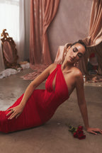 Lemily Cutout One-Shoulder Midi Bandage Dress Trendsi